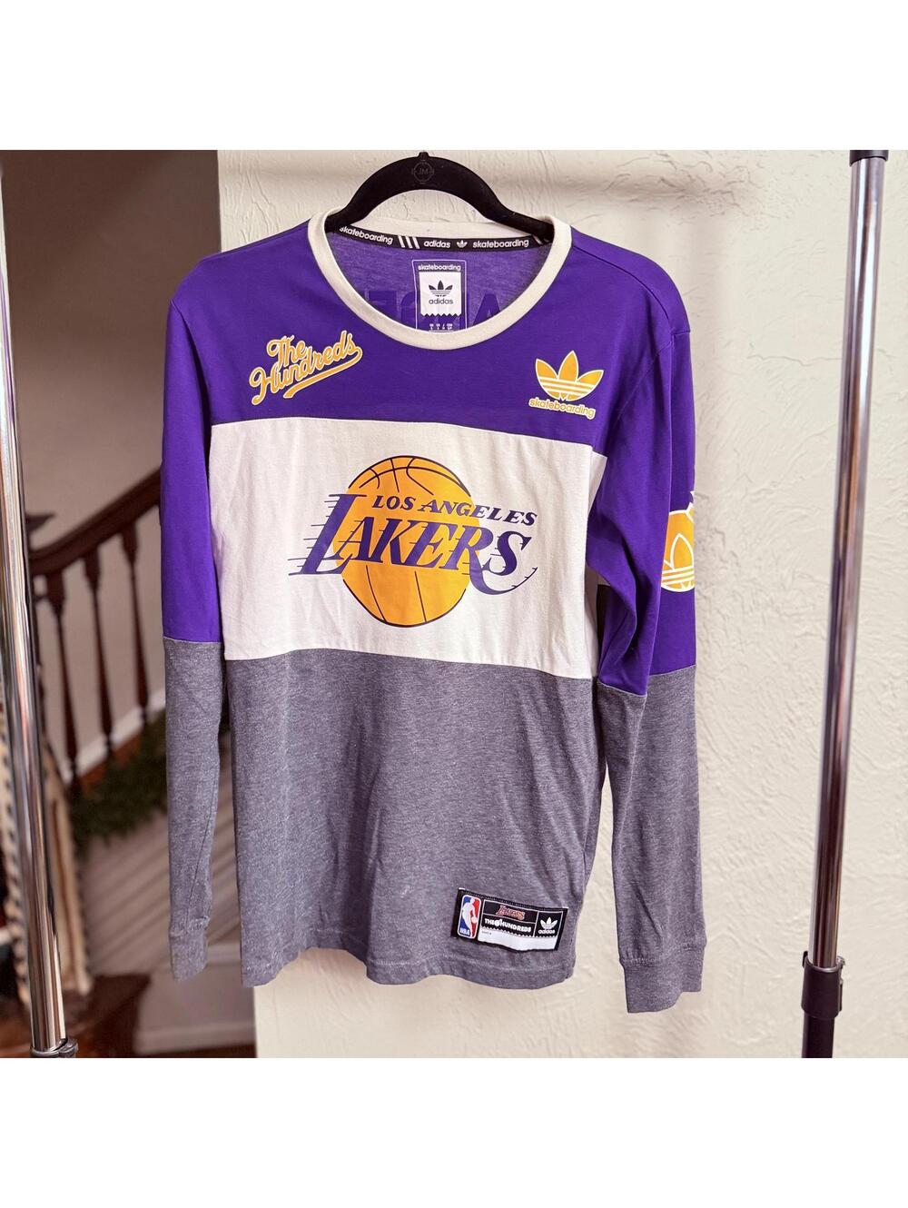 The Hundreds x Adidas Skateboarding Los Angeles Lakers Long Sleeve Shirt